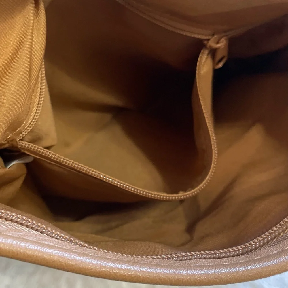 Women’s Tan and Multicolor Dots‎  Crossbody Canvas Style Bag